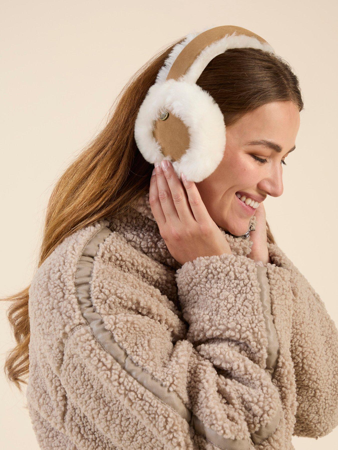Image 2 of 3 of Just Sheepskin Womens Harper Earmuffs - Chestnut