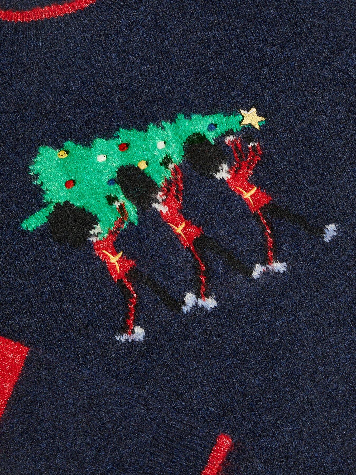 Image 4 of 4 of Monsoon Boys Christmas London Guard Crew Neck Jumper - Navy
