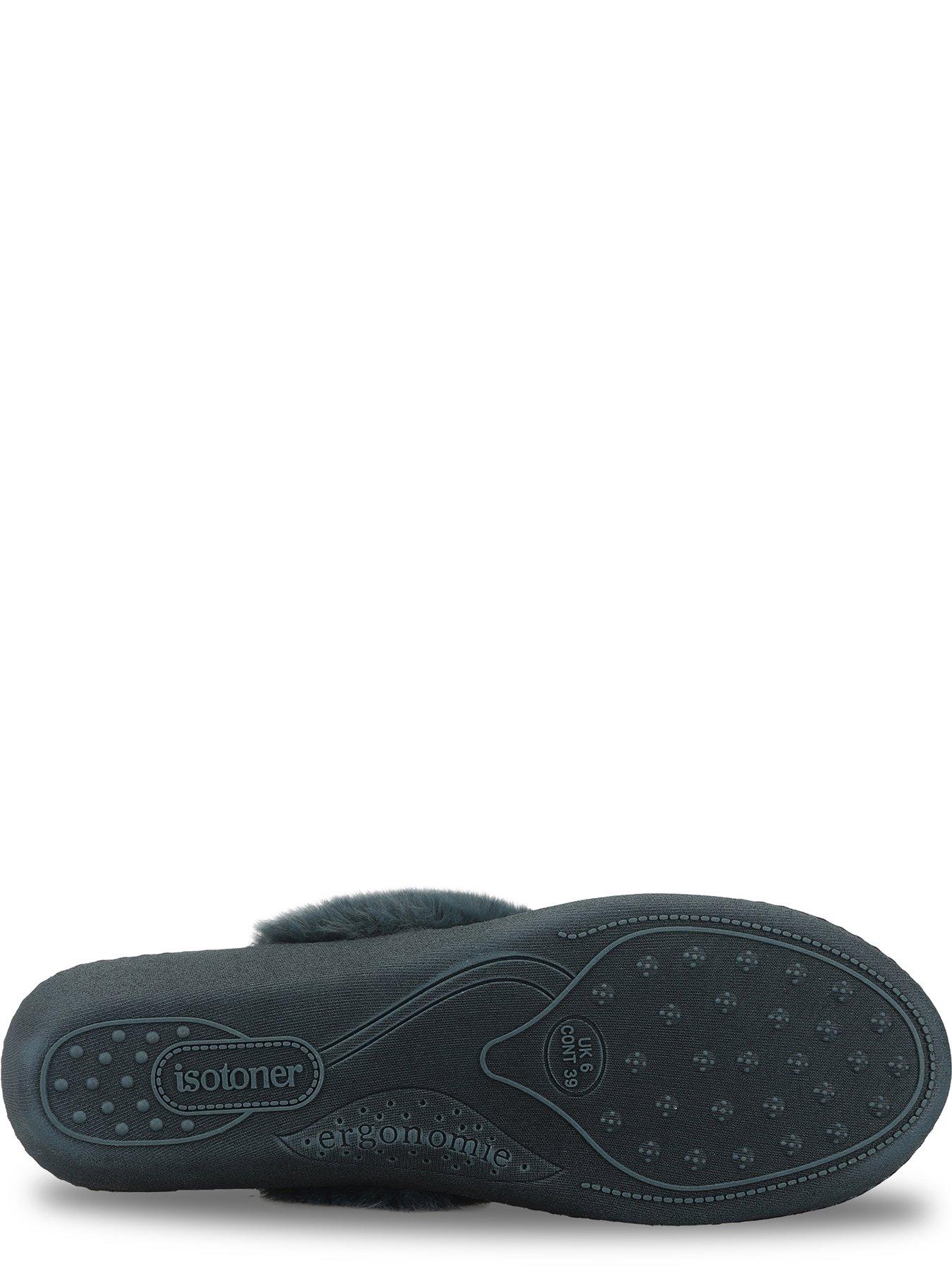 Image 4 of 5 of Totes Isotoner Totes Isotoner Womens Sparkle Heeled Mule Slippers - Green