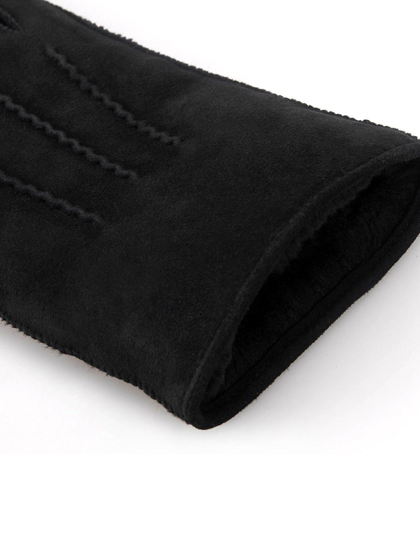 Image 3 of 5 of Just Sheepskin Just Sheepskin Womens Iris Sheepskin Gloves - Black