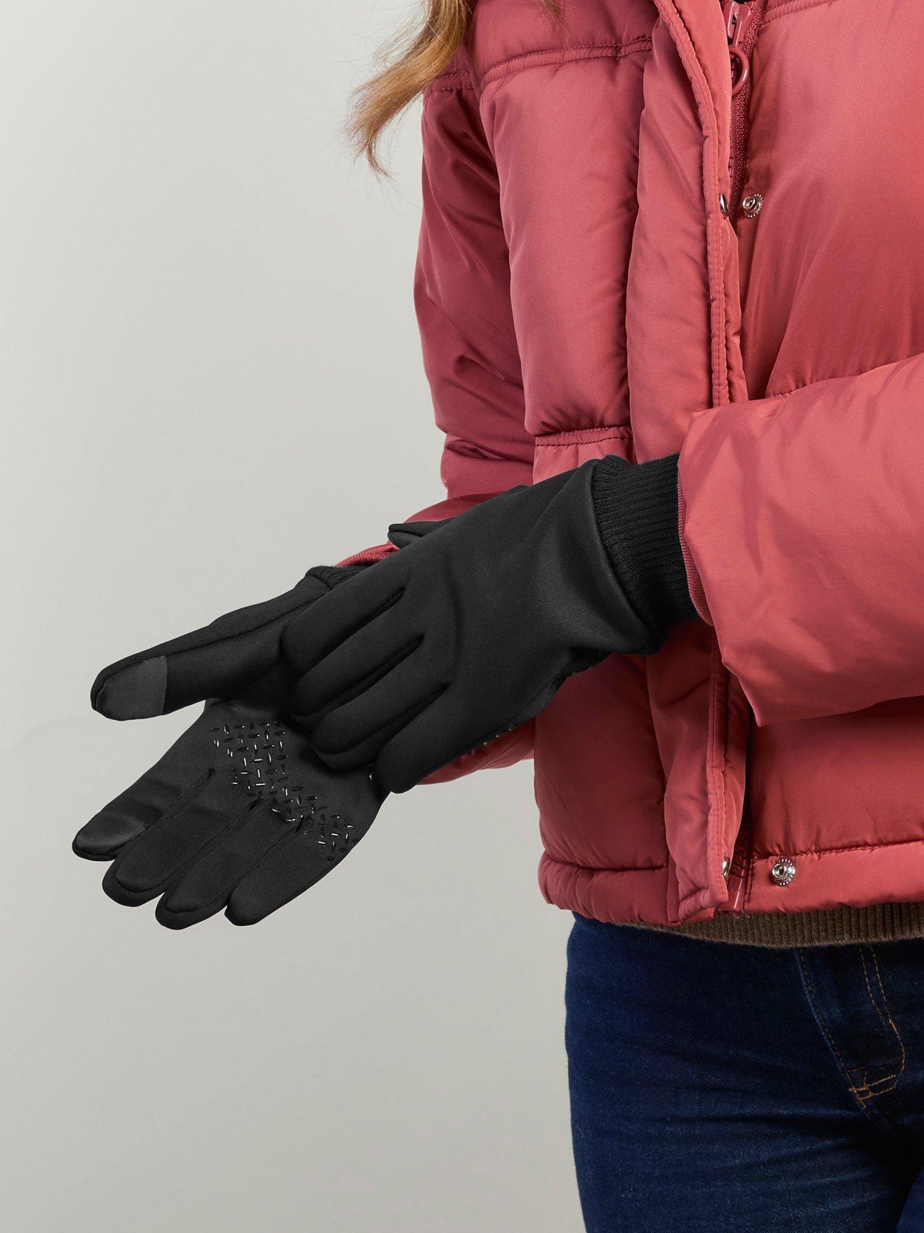 Image 4 of 5 of TOTES Womens Stretch Thermal Gloves With Smartouch - Black