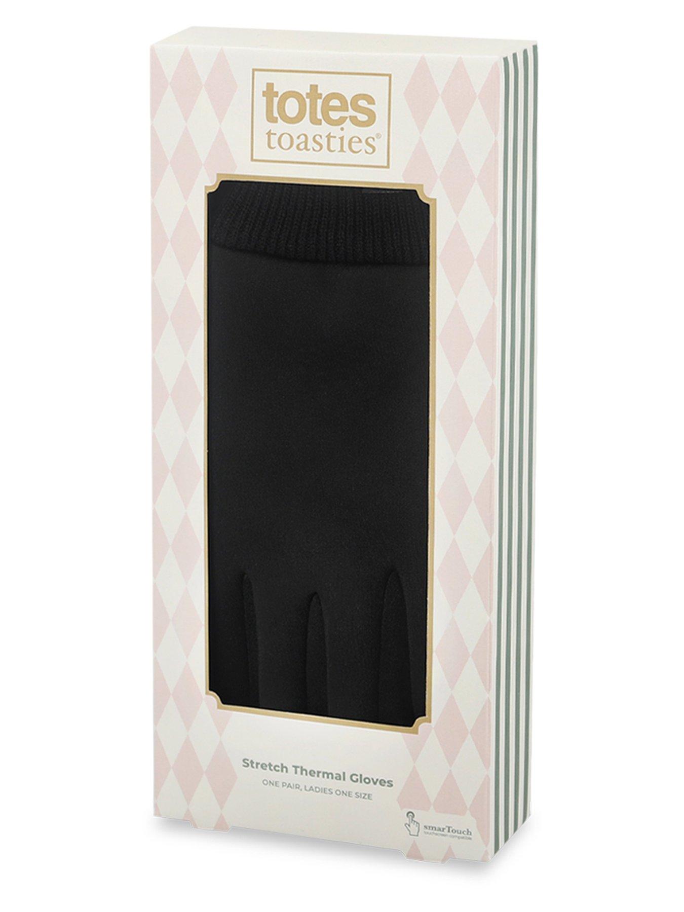 Image 5 of 5 of TOTES Womens Stretch Thermal Gloves With Smartouch - Black