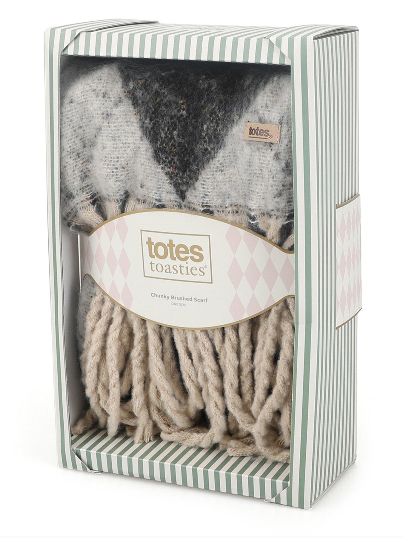 Image 5 of 5 of TOTES Totes Womens Chunky Brushed Argyle Scarf - Grey