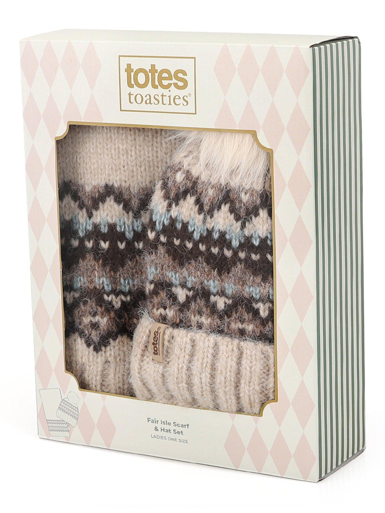 Image 6 of 6 of TOTES Totes Womens Fair Isle Scarf &amp; Hat Set - Oat