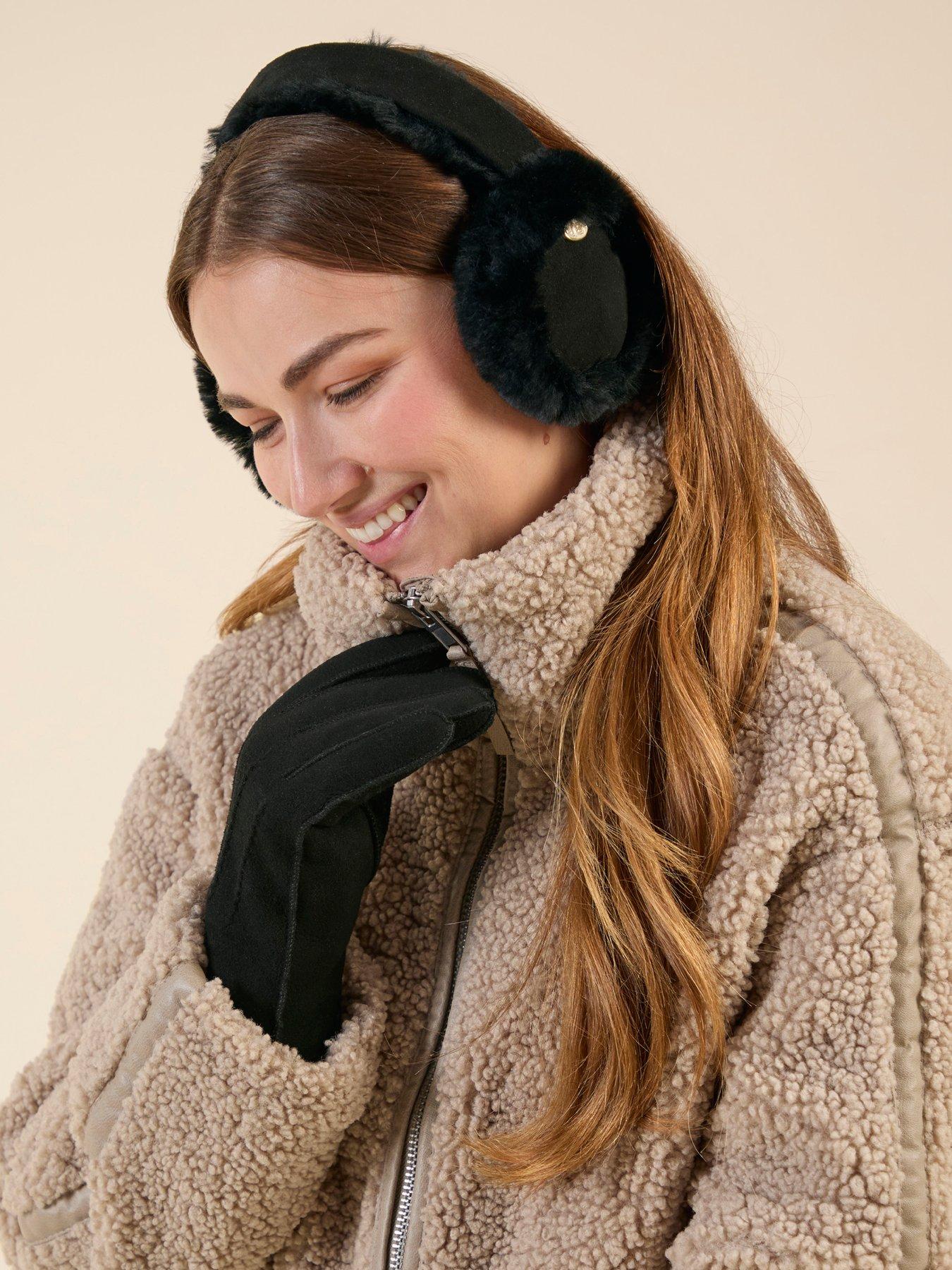 Image 2 of 3 of Just Sheepskin Just Sheepskin Womens Harper Earmuffs - Black