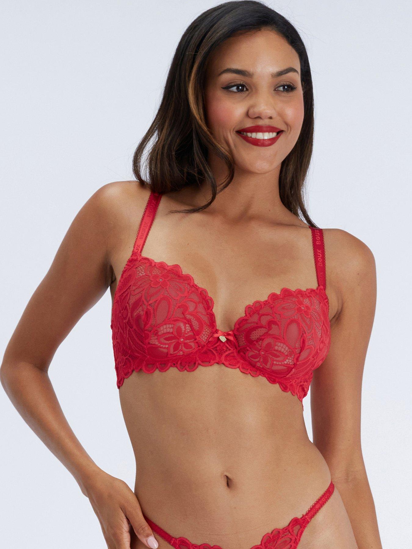 Boux Avenue Heidi Plunge Bra - Pillar Box