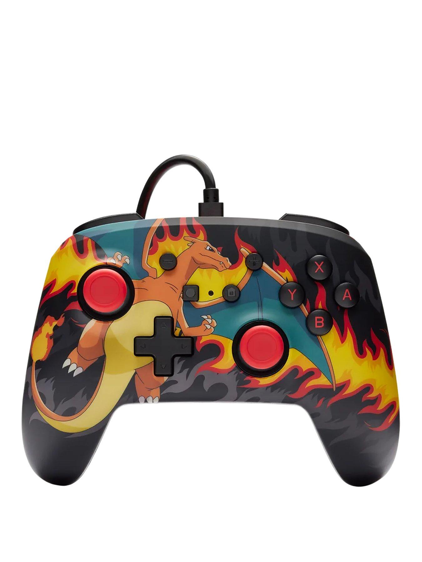 Image 1 of 7 of PowerA Enhanced Wired Controller for Nintendo Switch - Charizard Firestorm