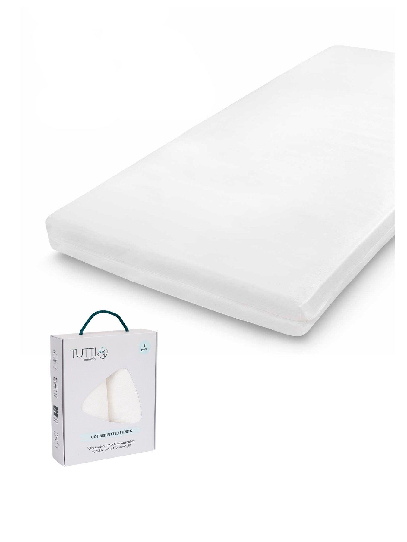 Image 2 of 5 of Tutti Bambini Deluxe Fibre Cot Bed Mattress (140 x 70cm) with essentials 2pk fitted sheets