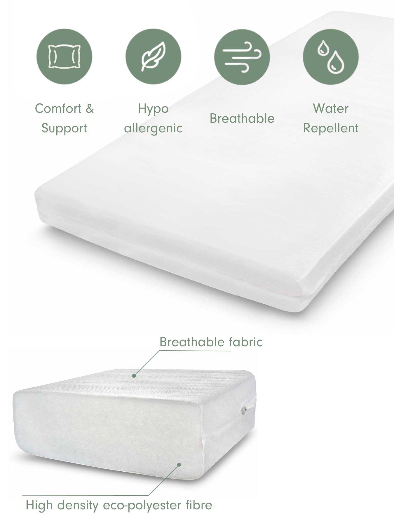 Image 4 of 5 of Tutti Bambini Deluxe Fibre Cot Bed Mattress (140 x 70cm) with essentials 2pk fitted sheets