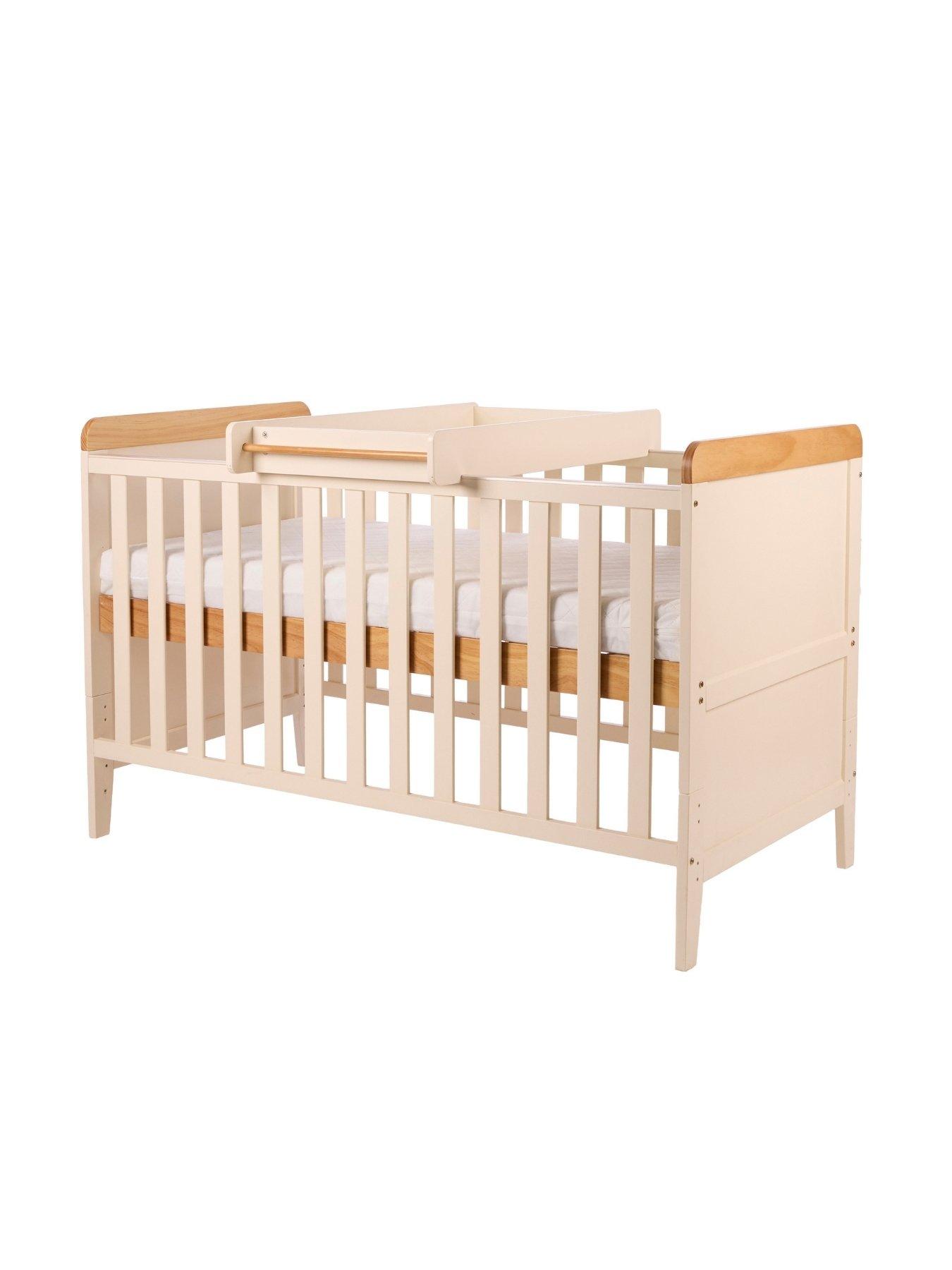Image 3 of 6 of Tutti Bambini Rio Cot Bed with Cot Top Changer & Mattress - Cashmere/Honey Oak