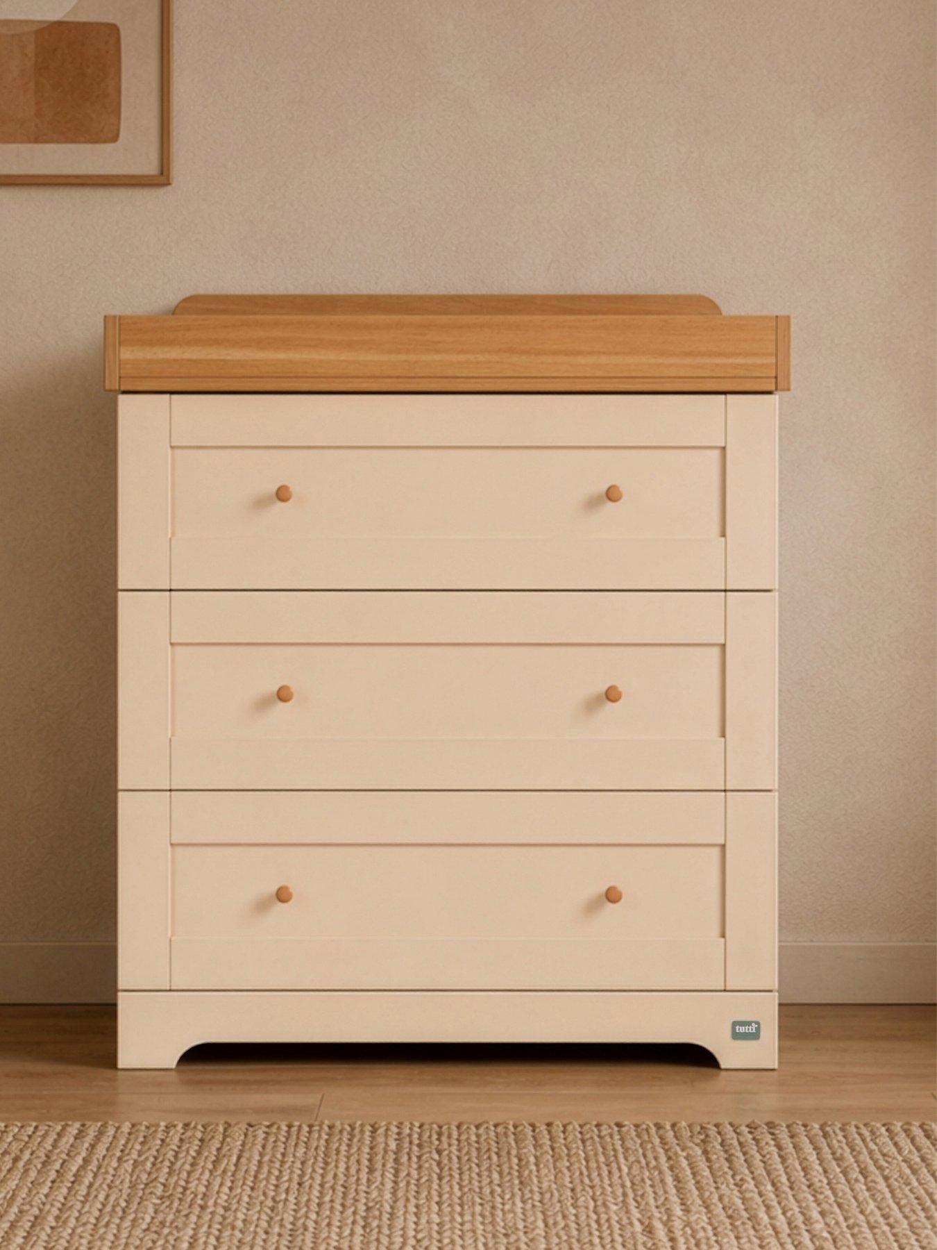 Tutti Bambini Rio Chest Changer - Cashmere/Honey Oak