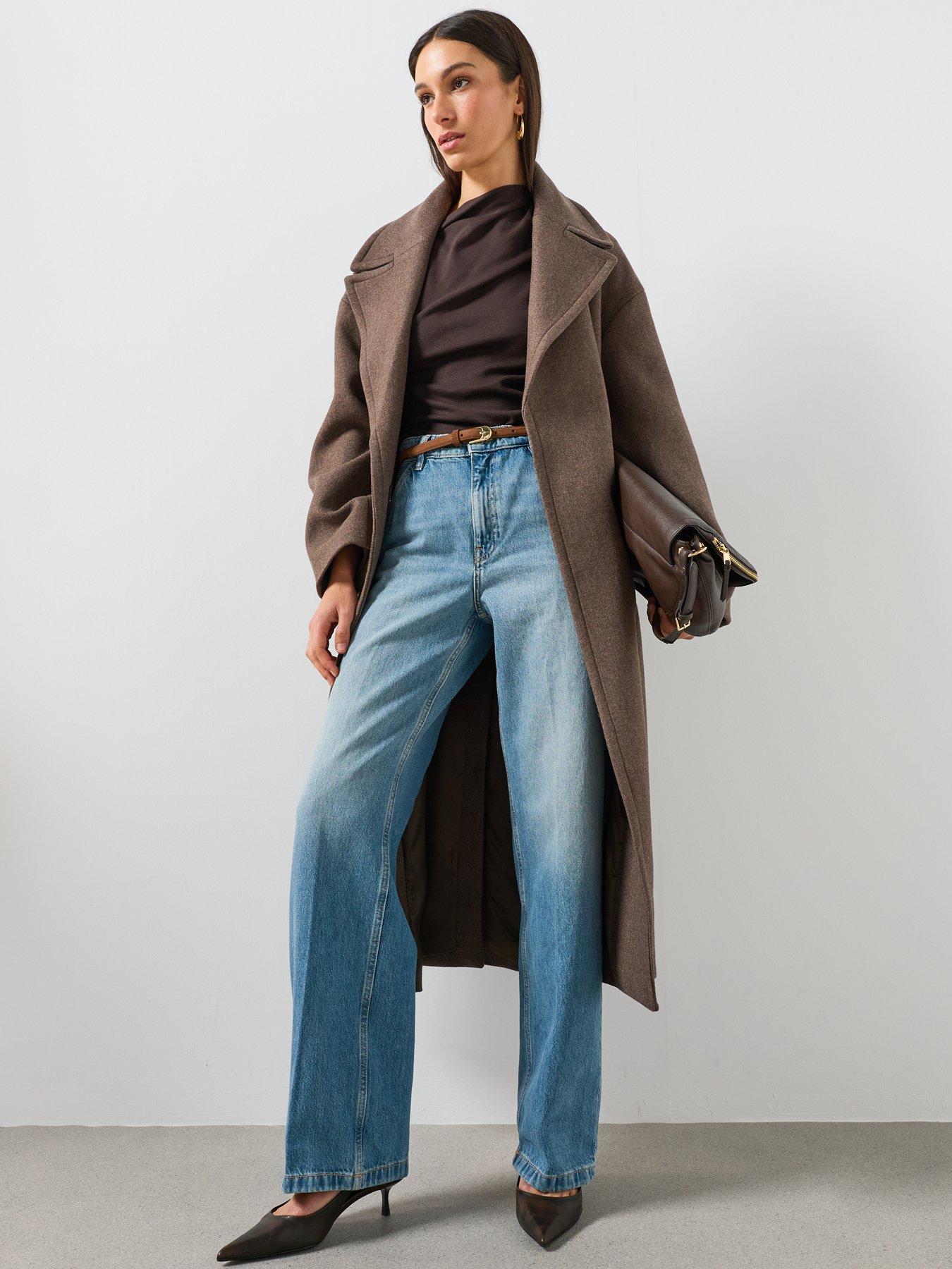 Image 3 of 5 of Mango Womens High Rise Straight Leg Jeans - Blue