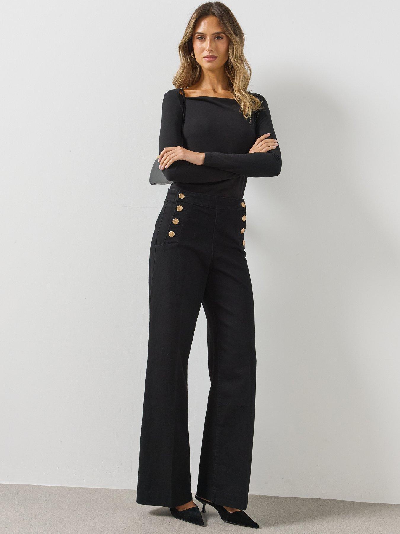 Image 5 of 5 of Mango Womens Bardot Long Sleeve Fitted Top - Black