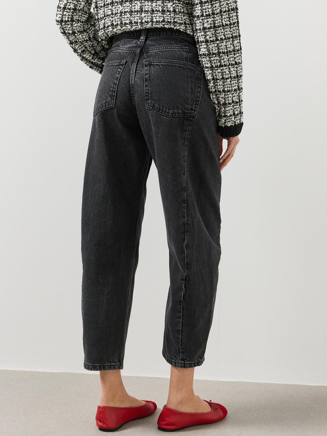 Image 2 of 5 of Mango Womens High Rise Balloon Leg Jeans - Grey