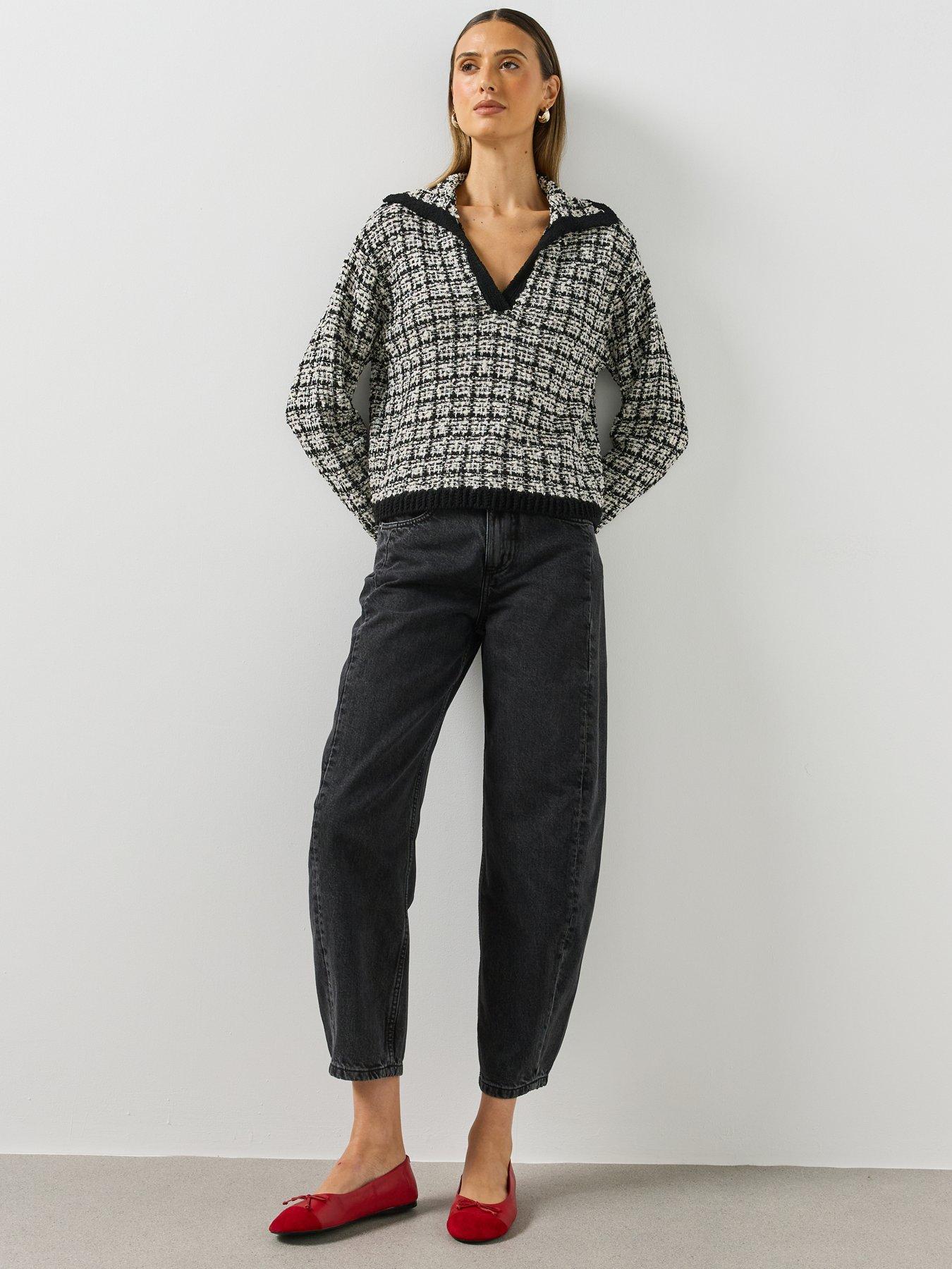 Image 5 of 5 of Mango Womens High Rise Balloon Leg Jeans - Grey