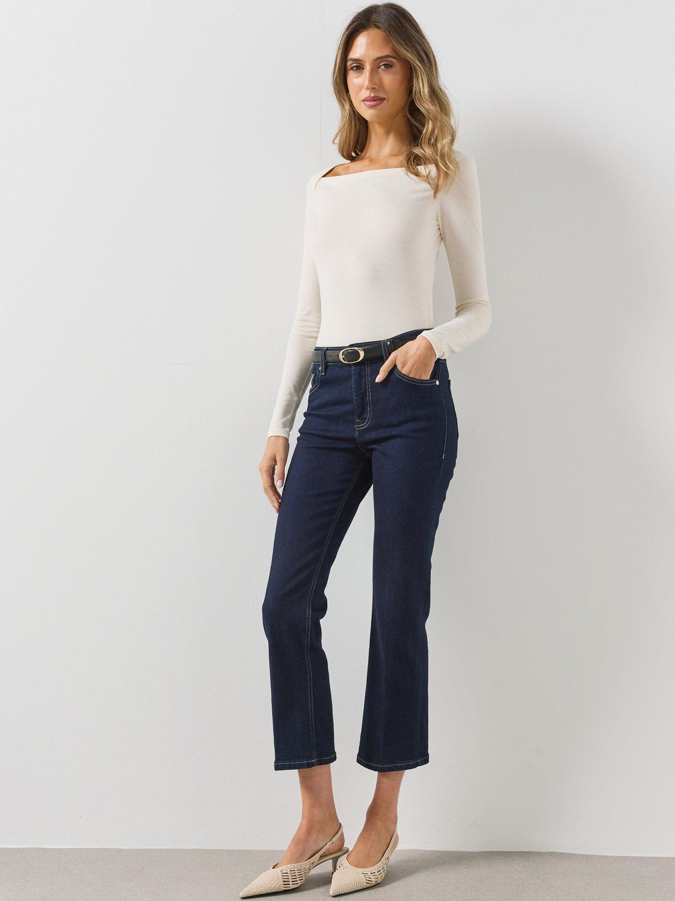 Image 6 of 6 of Mango Womens Boat Neck Fitted Long Sleeve T-Shirt - Beige