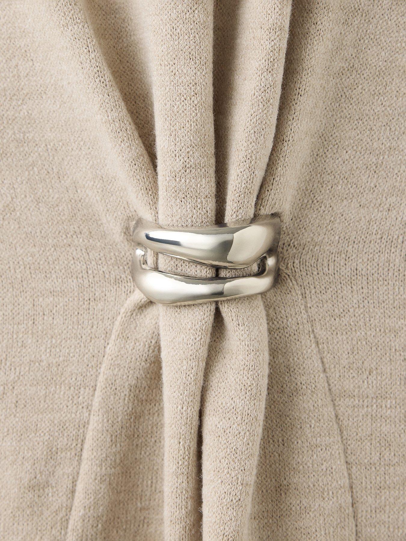 Image 5 of 5 of Mango Womens Ancon Mock Neck Knit Top - Beige