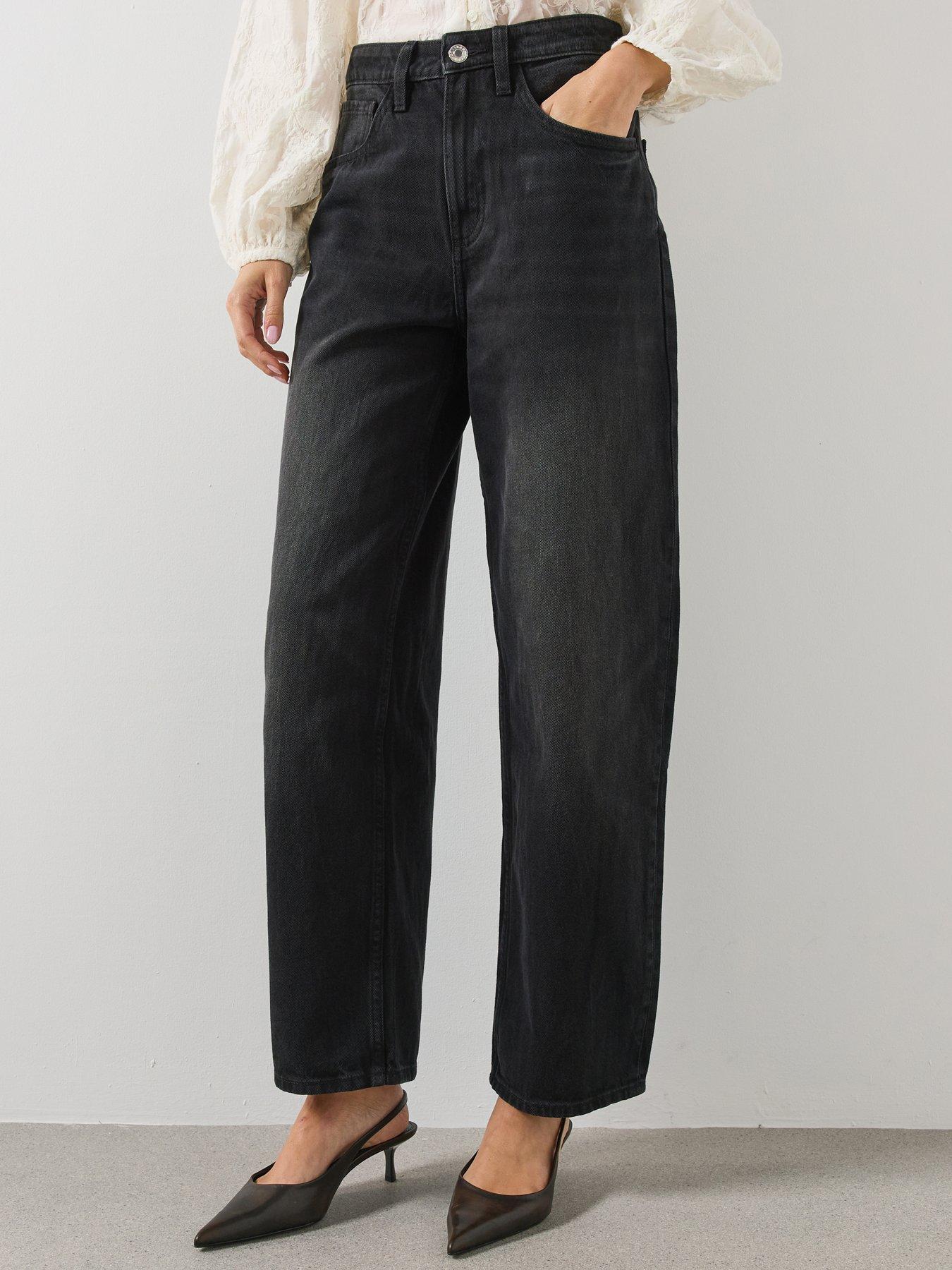 Image 1 of 6 of Mango Womens Bet High Rise Straight Leg Jeans - Grey