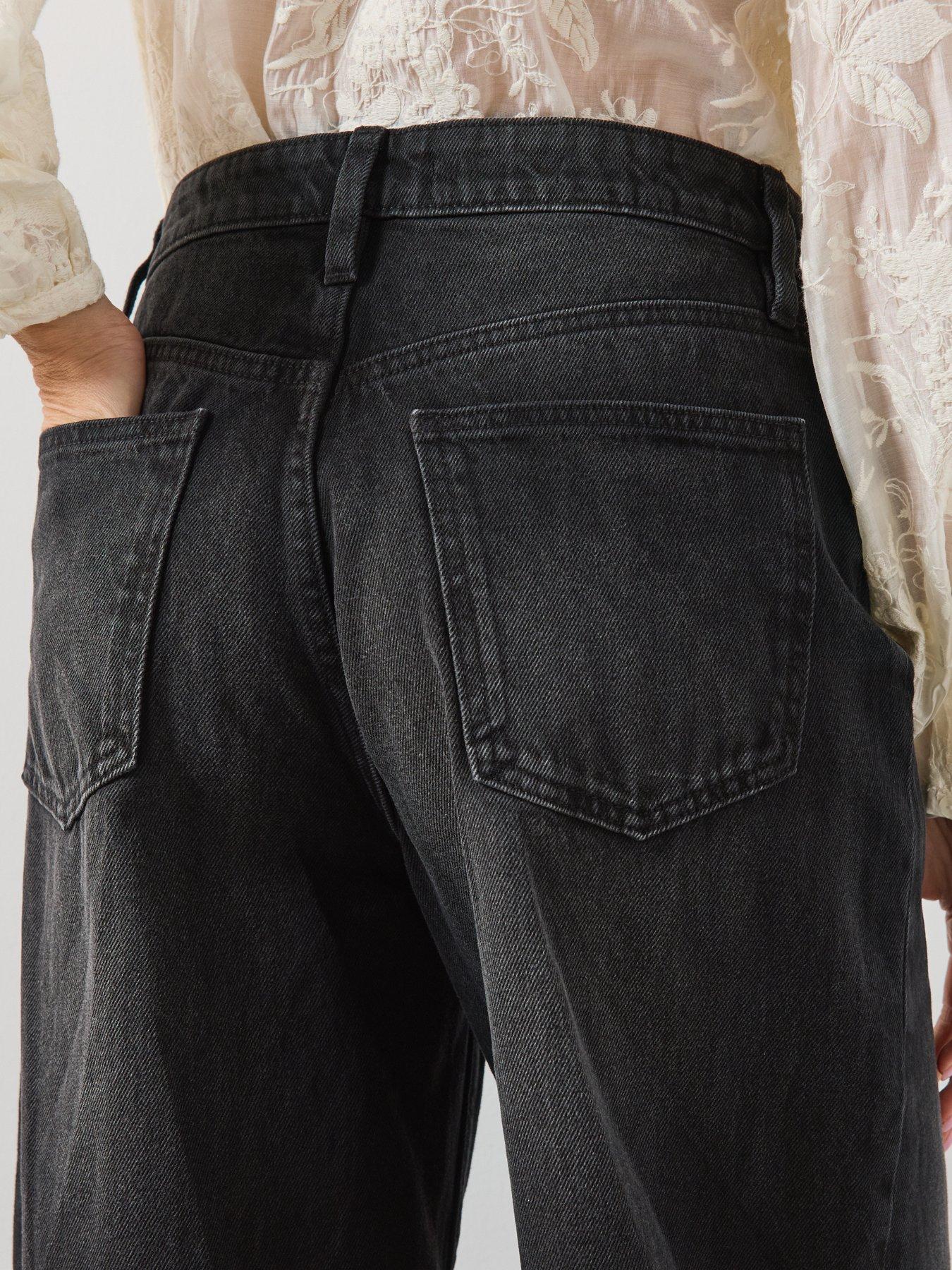 Image 4 of 6 of Mango Womens Bet High Rise Straight Leg Jeans - Grey