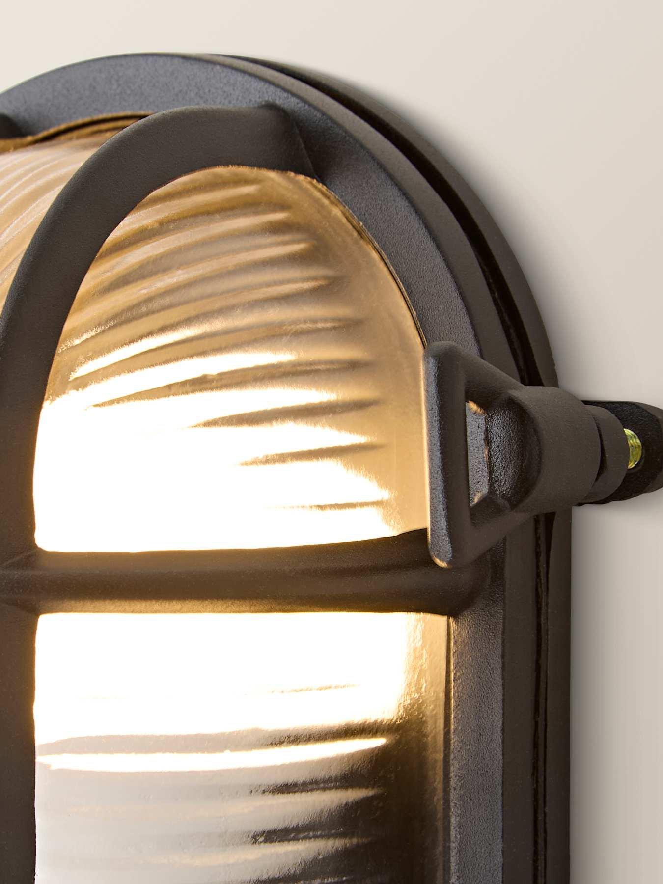 Image 5 of 7 of ValueLights Bow IP64 Oval Polished Matt Black Nautical Bulkhead