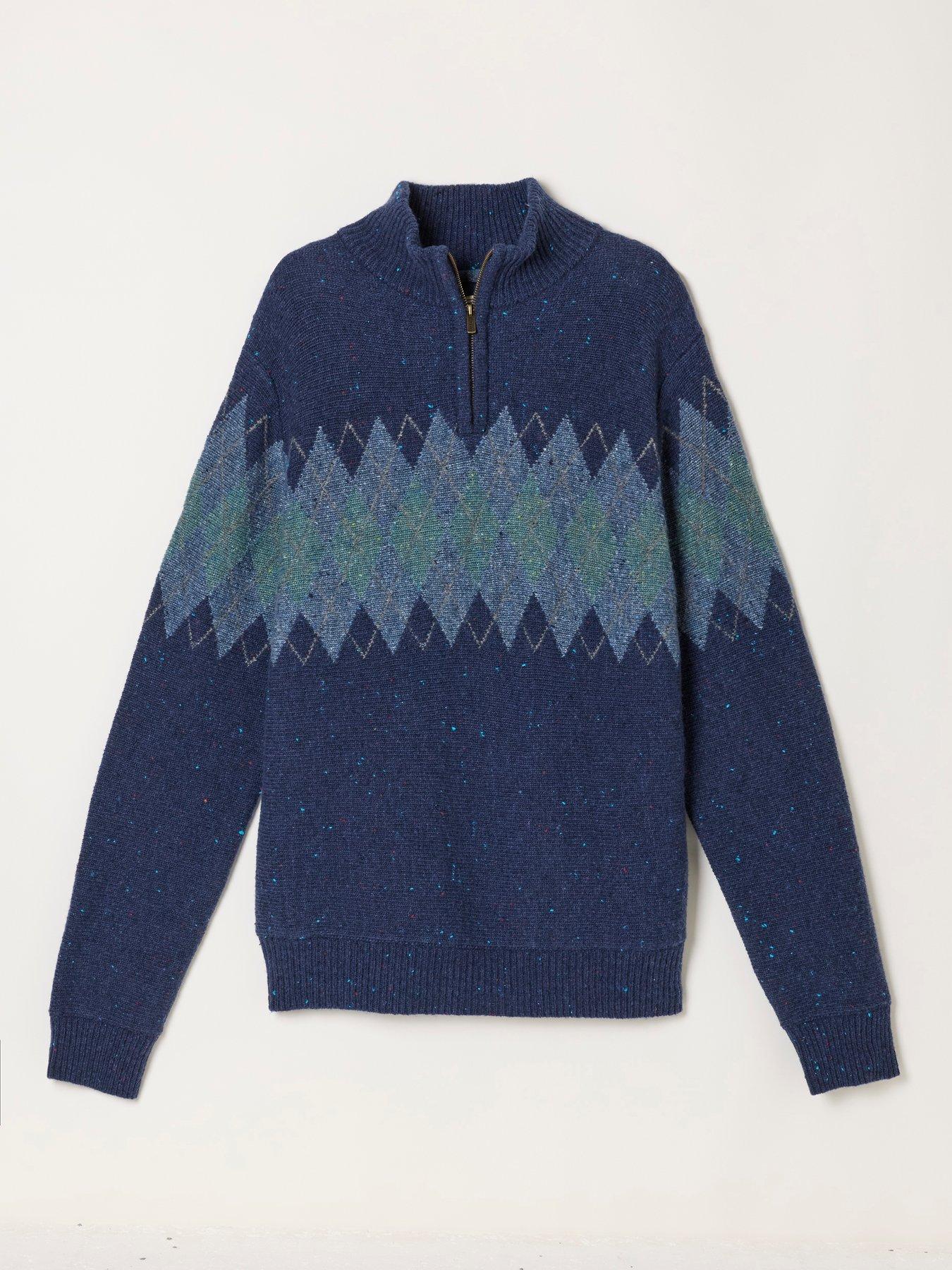 Image 5 of 5 of FatFace Argyle Half Neck