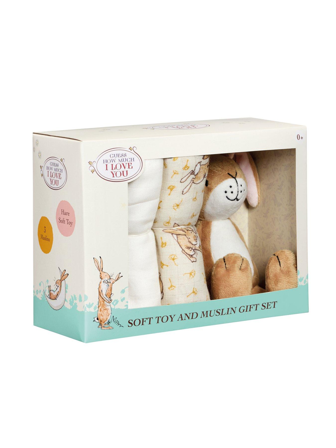 Image 2 of 4 of Guess How Much I Love You Soft Toy & muslin set