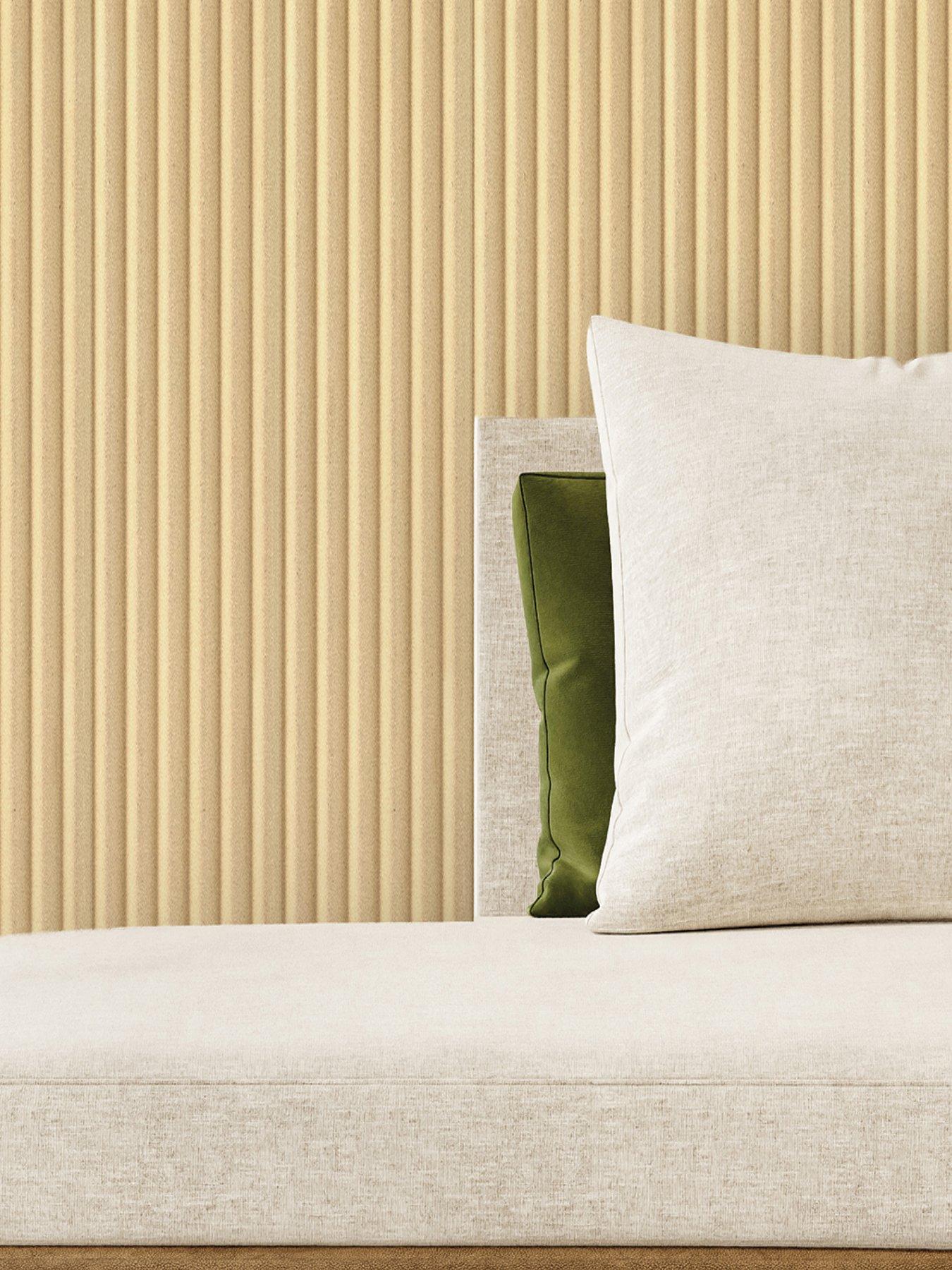 Image 1 of 7 of Wallpops Fluted Semi-circle Wood Wall Panels