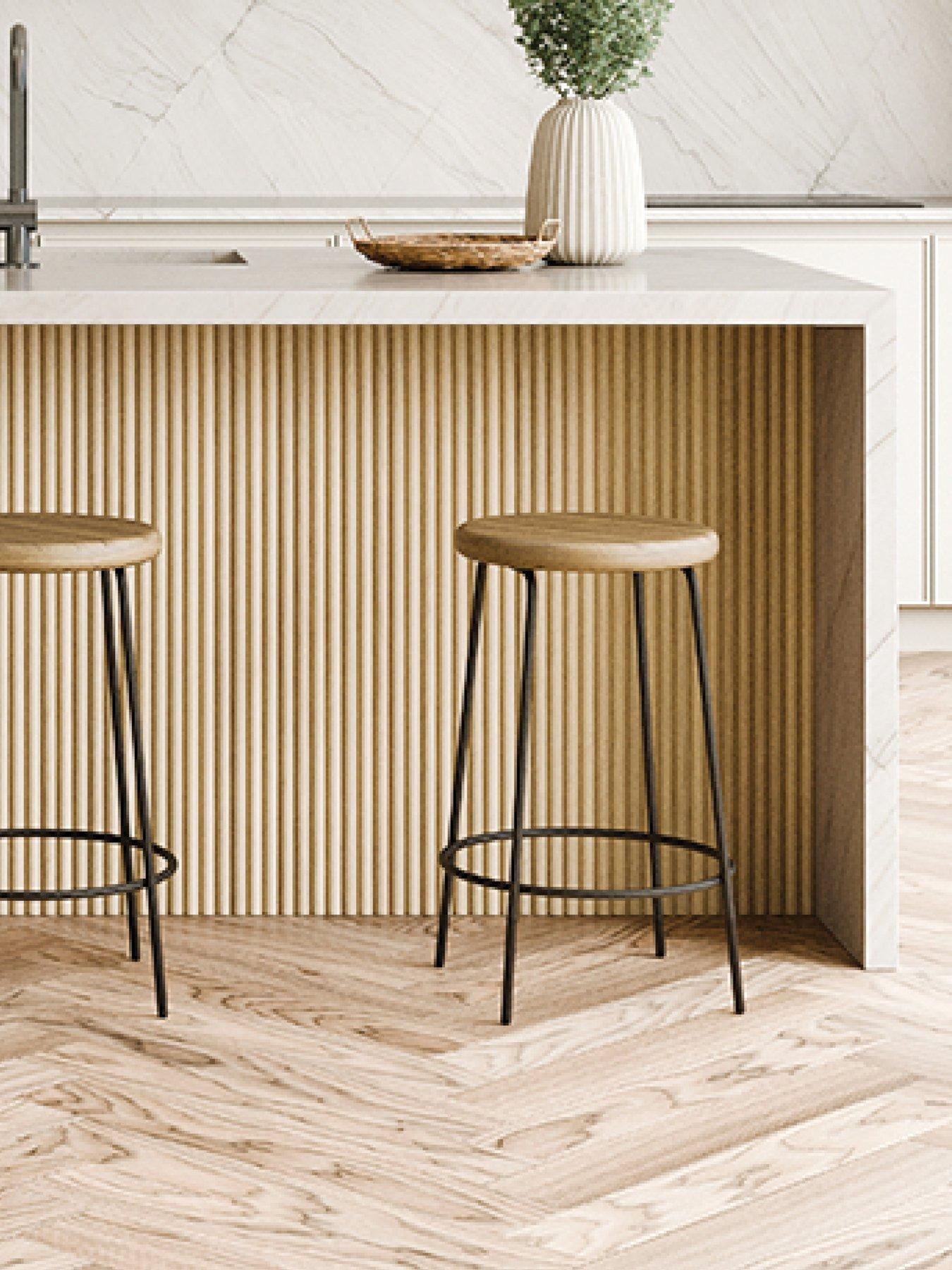 Image 2 of 7 of Wallpops Fluted Semi-circle Wood Wall Panels