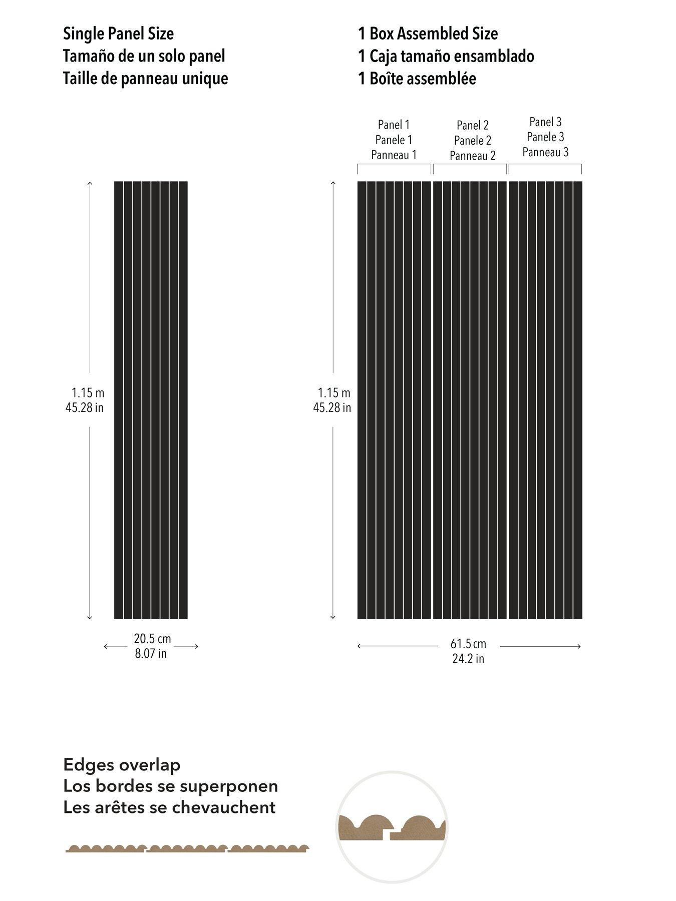 Image 4 of 7 of Wallpops Fluted Semi-circle Wood Wall Panels