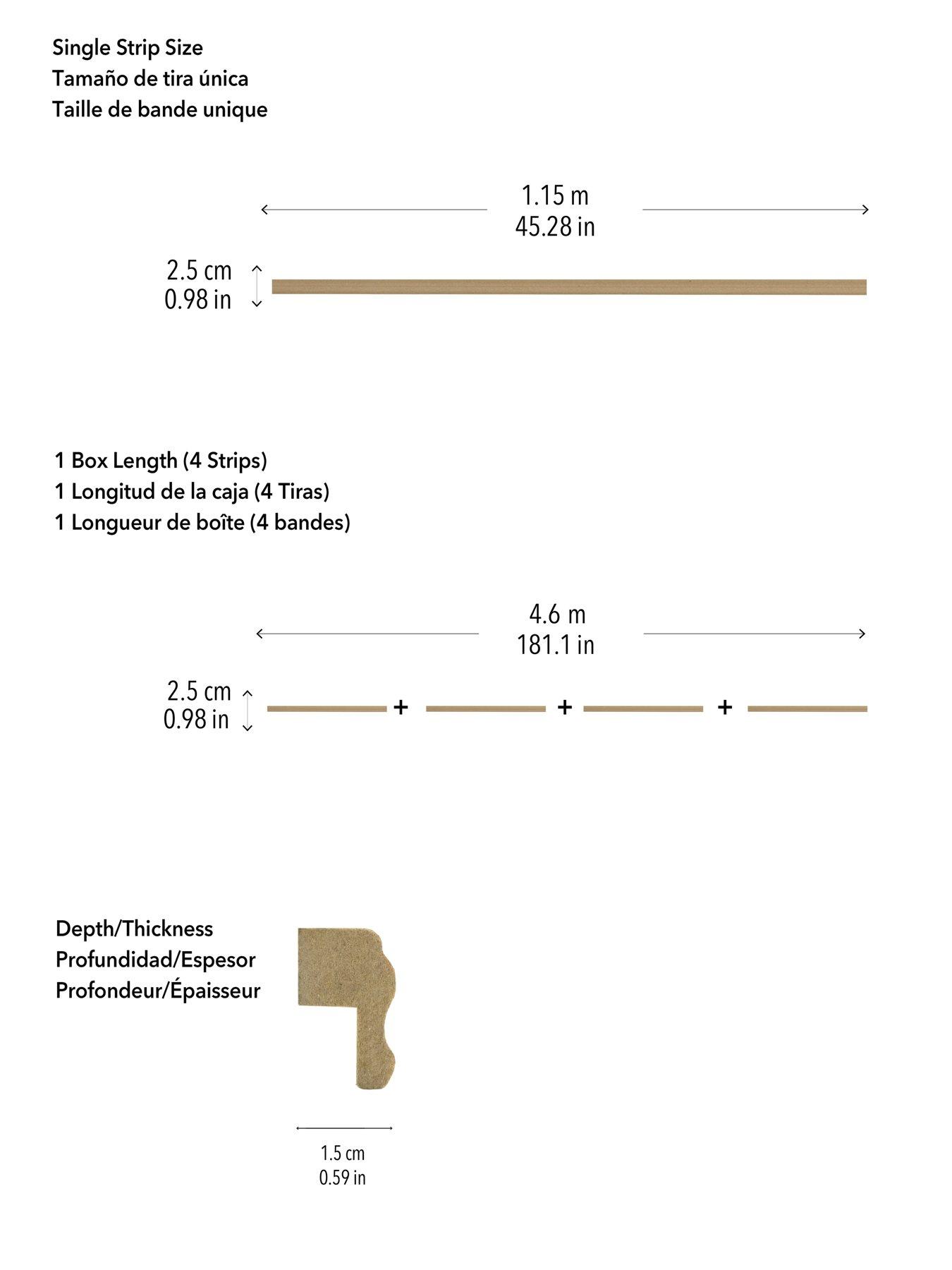 Image 5 of 7 of Wallpops Cap  Mdf Decorative Moulding