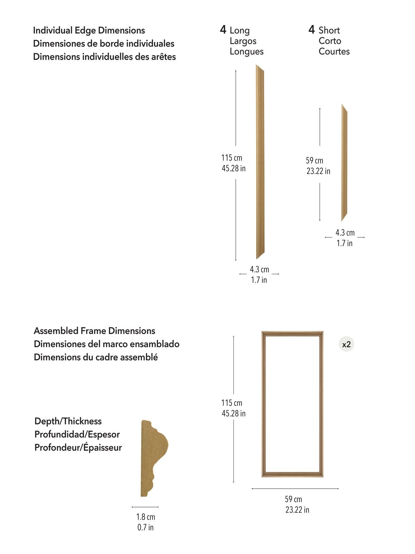 Image 3 of 8 of Wallpops Pre-mitred Box Moulding Wall Kit - Kit 2
