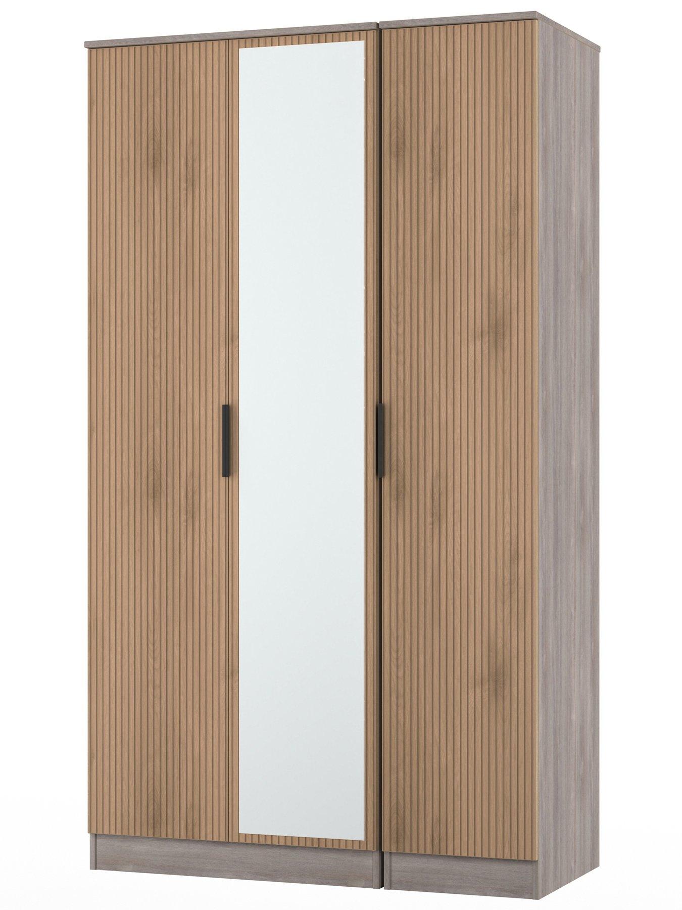 Image 3 of 7 of SWIFT Lane Tall 3 Door Mirrored Robe