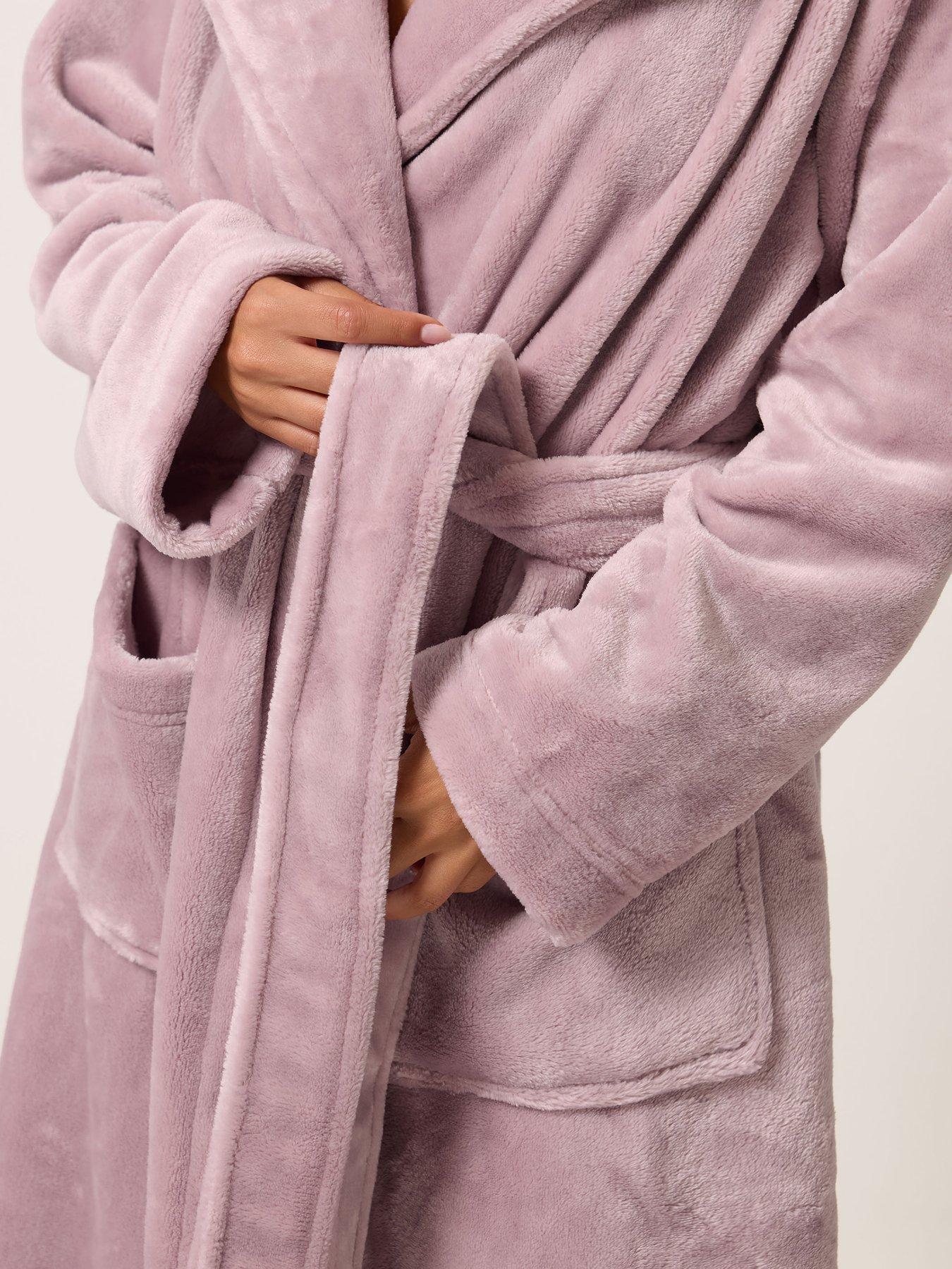 Image 4 of 4 of PixieGirl Petite Super Luxe Hooded Robe Pink