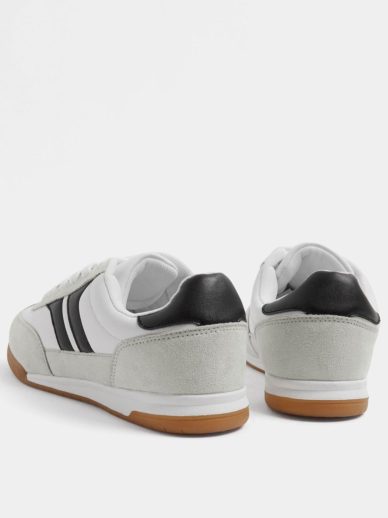 Image 3 of 4 of Yours Womens Wide Fit Padded Collar Lace-Up Trainers - White