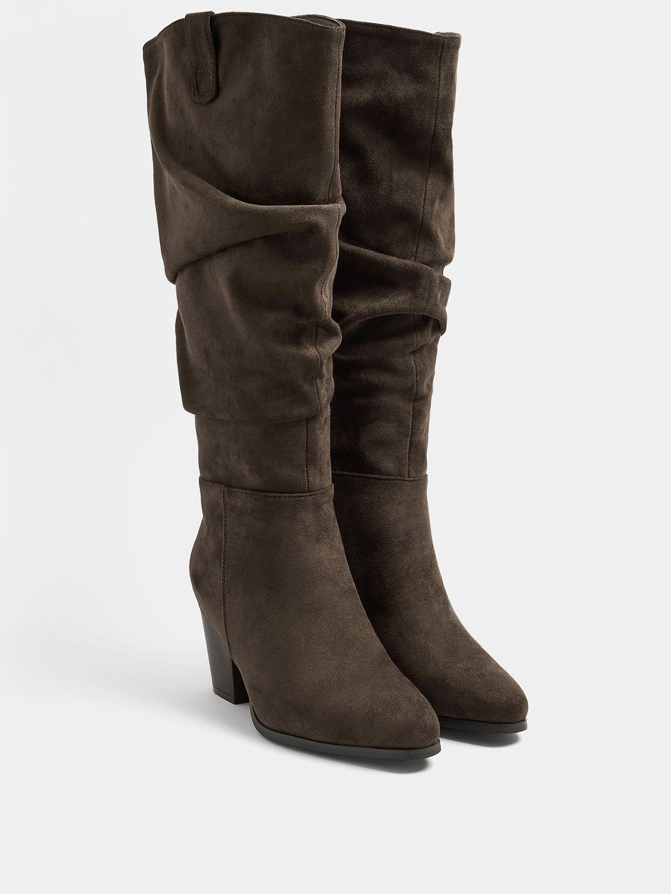Image 2 of 4 of Yours Extra Wide Fit Ruched Western Boot