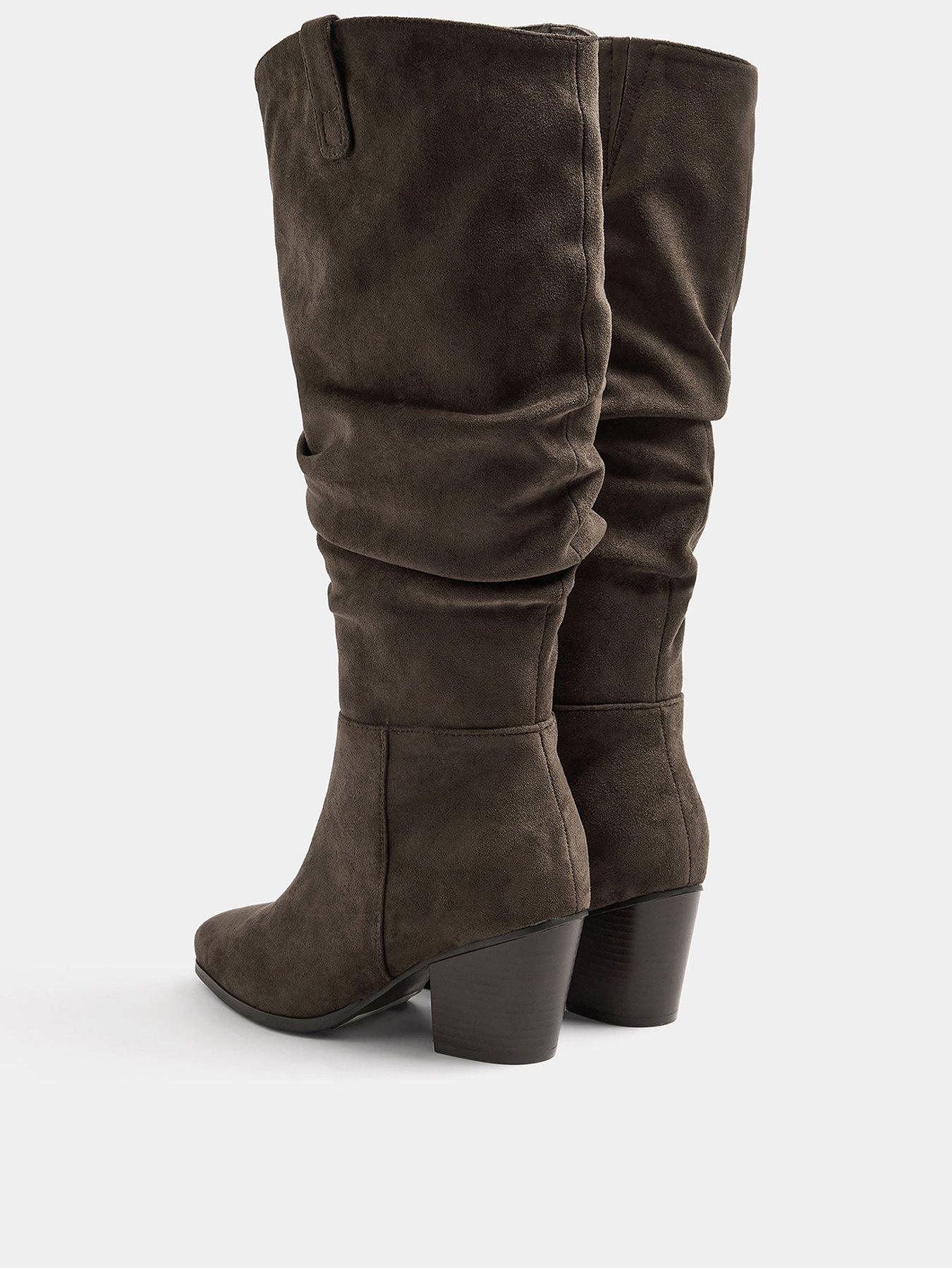 Image 3 of 4 of Yours Extra Wide Fit Ruched Western Boot