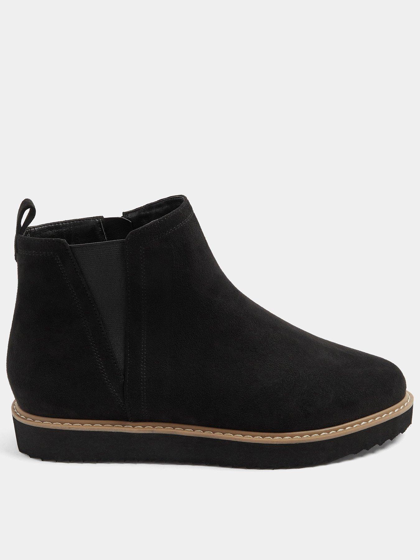Image 1 of 4 of Yours Womens Extra Wide Fit Zip Chelsea Boot - Black