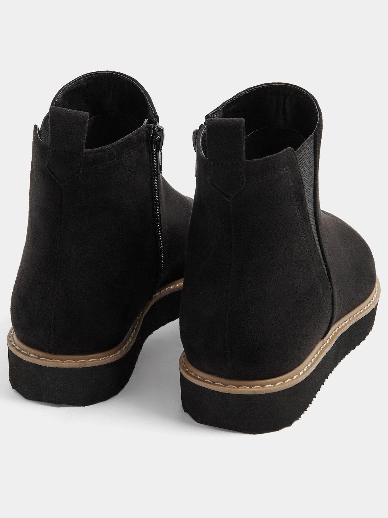 Image 3 of 4 of Yours Womens Extra Wide Fit Zip Chelsea Boot - Black