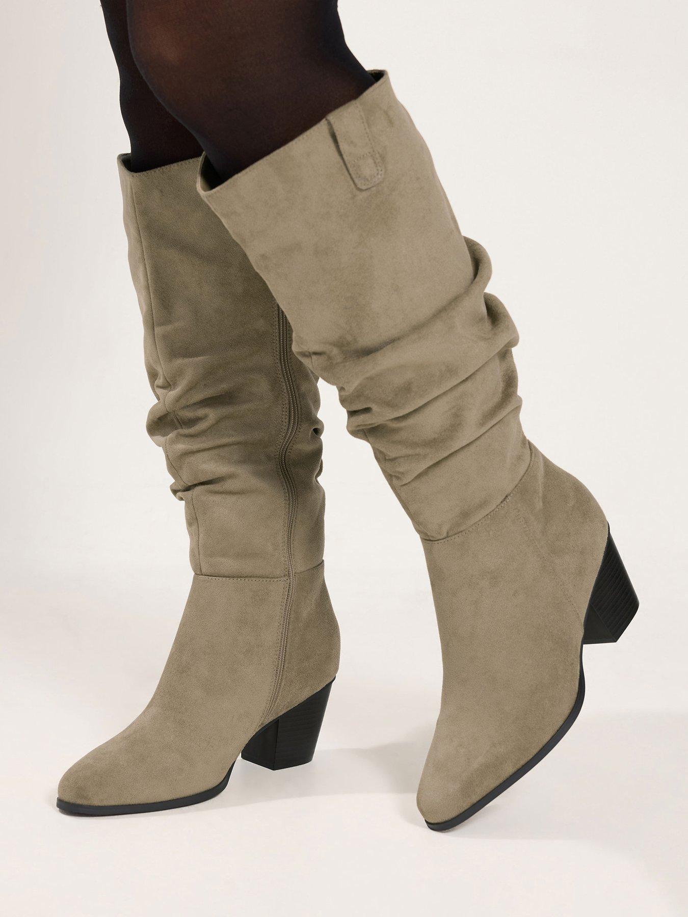 Image 4 of 4 of Yours Extra Wide Fit Western Block Heel Boot