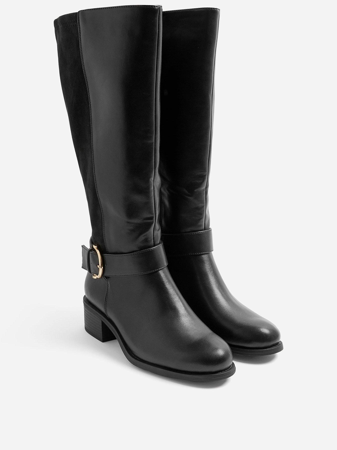Image 2 of 4 of Yours Extra Wide Fit Stretch Back Knee High Boot