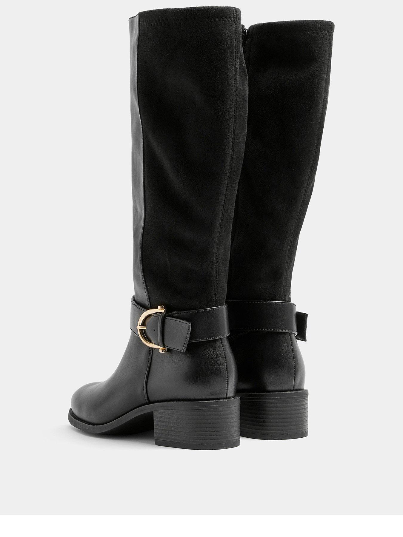Image 3 of 4 of Yours Extra Wide Fit Stretch Back Knee High Boot