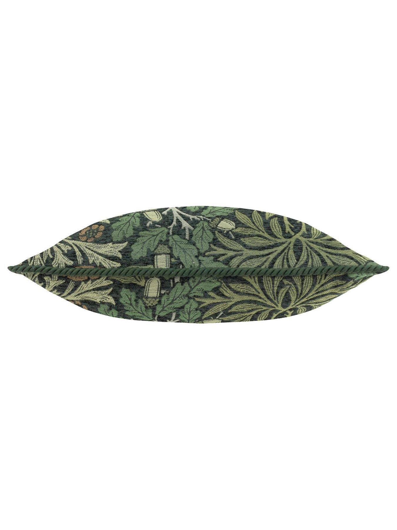 Image 5 of 6 of Morris & Co ACORN MULTI 55X55 FEATHER RICH CUSHION THYME/FOREST