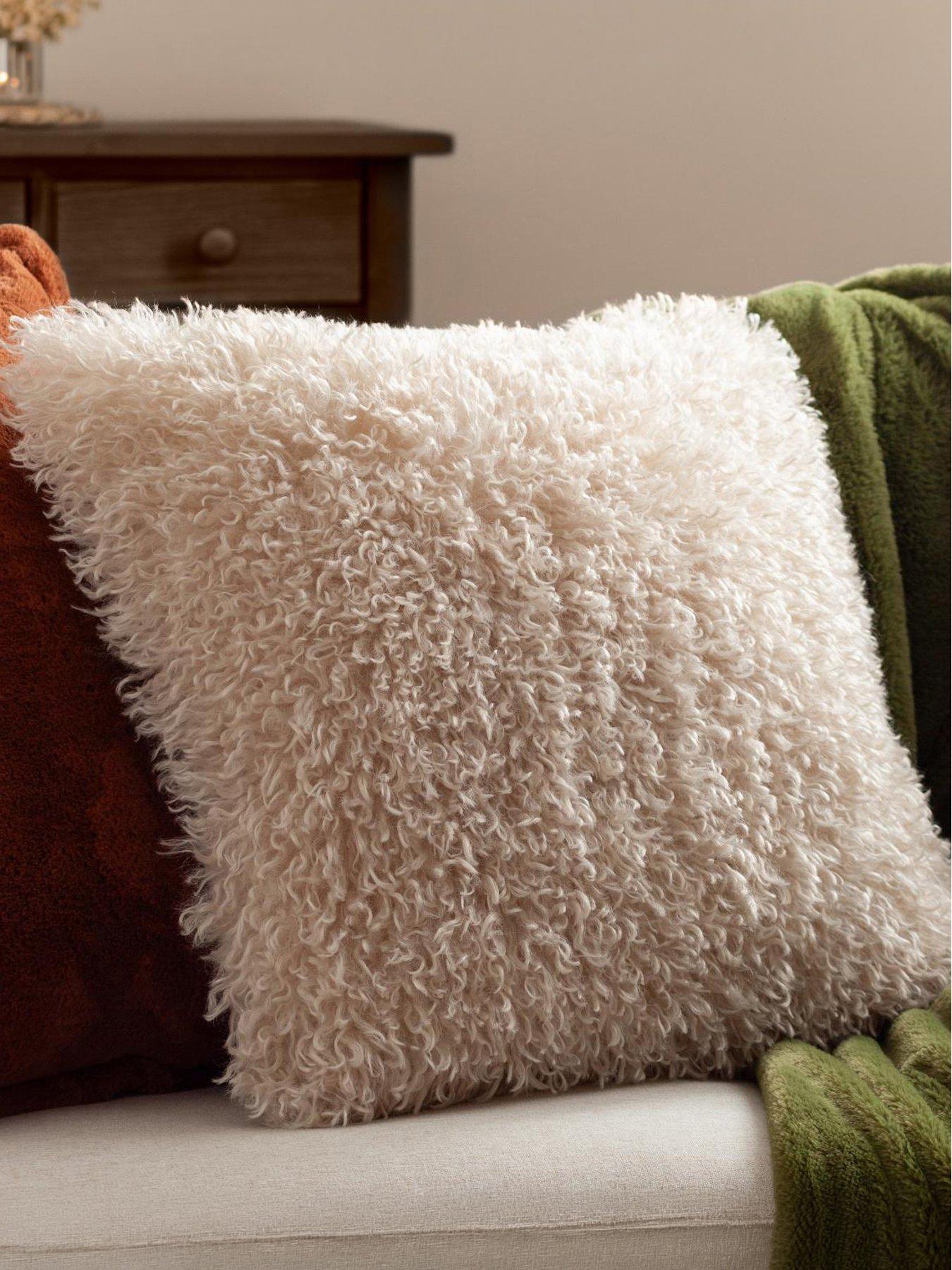 Image 1 of 6 of Furn ROWAN 50X50 POLYESTER CUSHION NATURAL