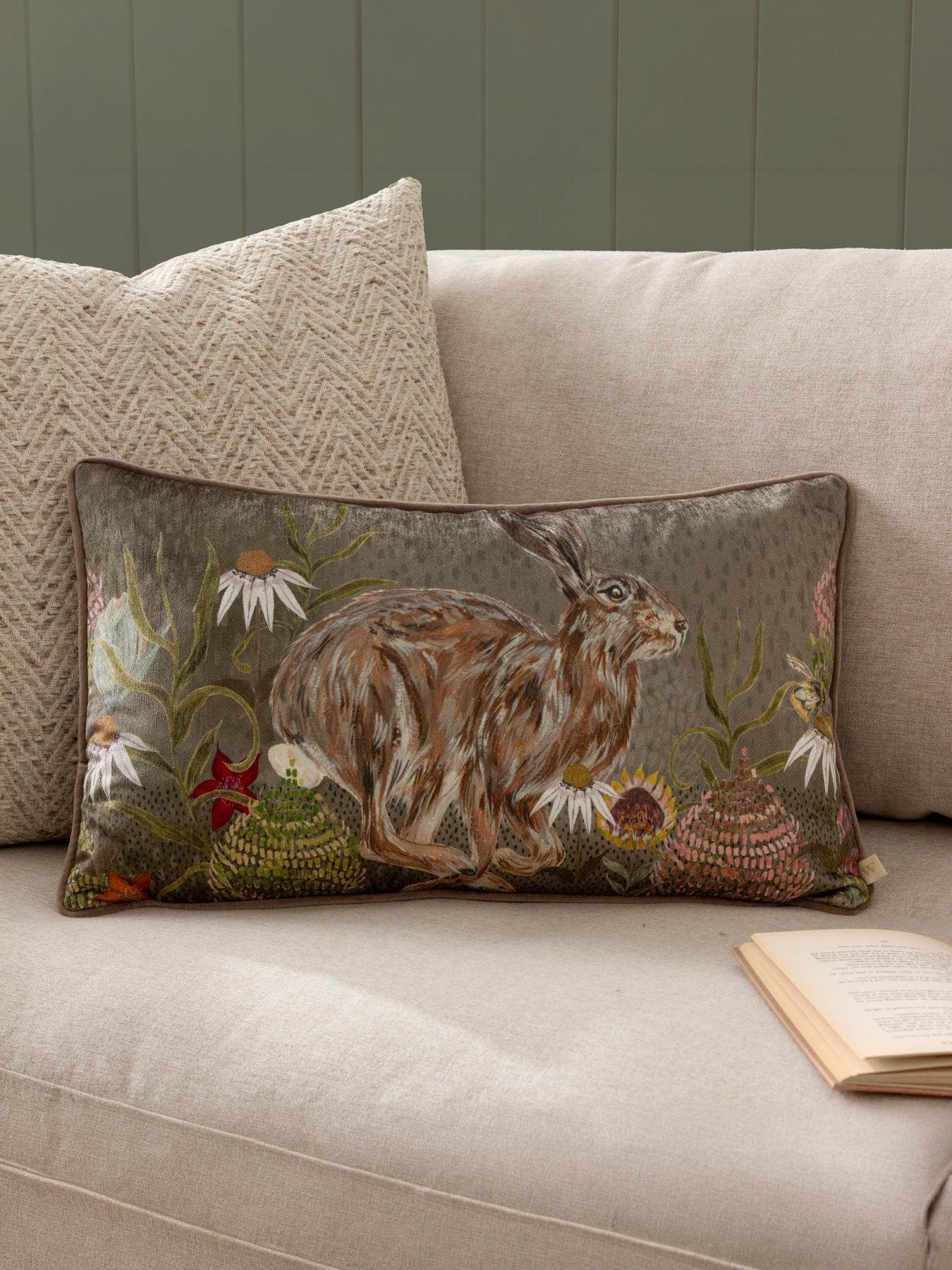 Image 1 of 6 of Wylder MEADOW BLOOM 30X50 POLYESTER CUSHION HAZE