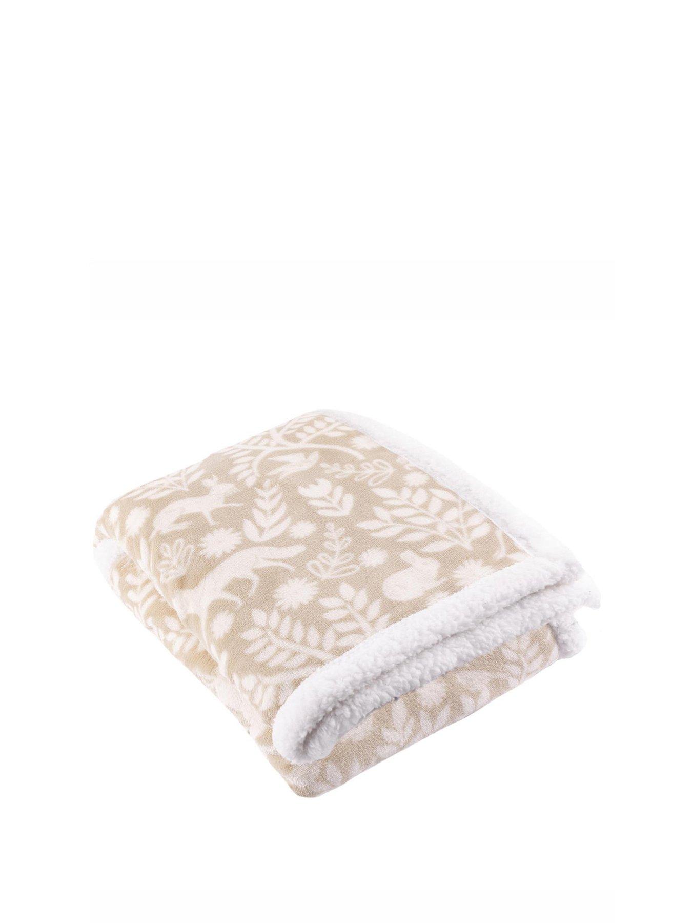 Image 2 of 4 of Furn SKANDI WOODLAND SHERPA 140X180 THROW SABLE