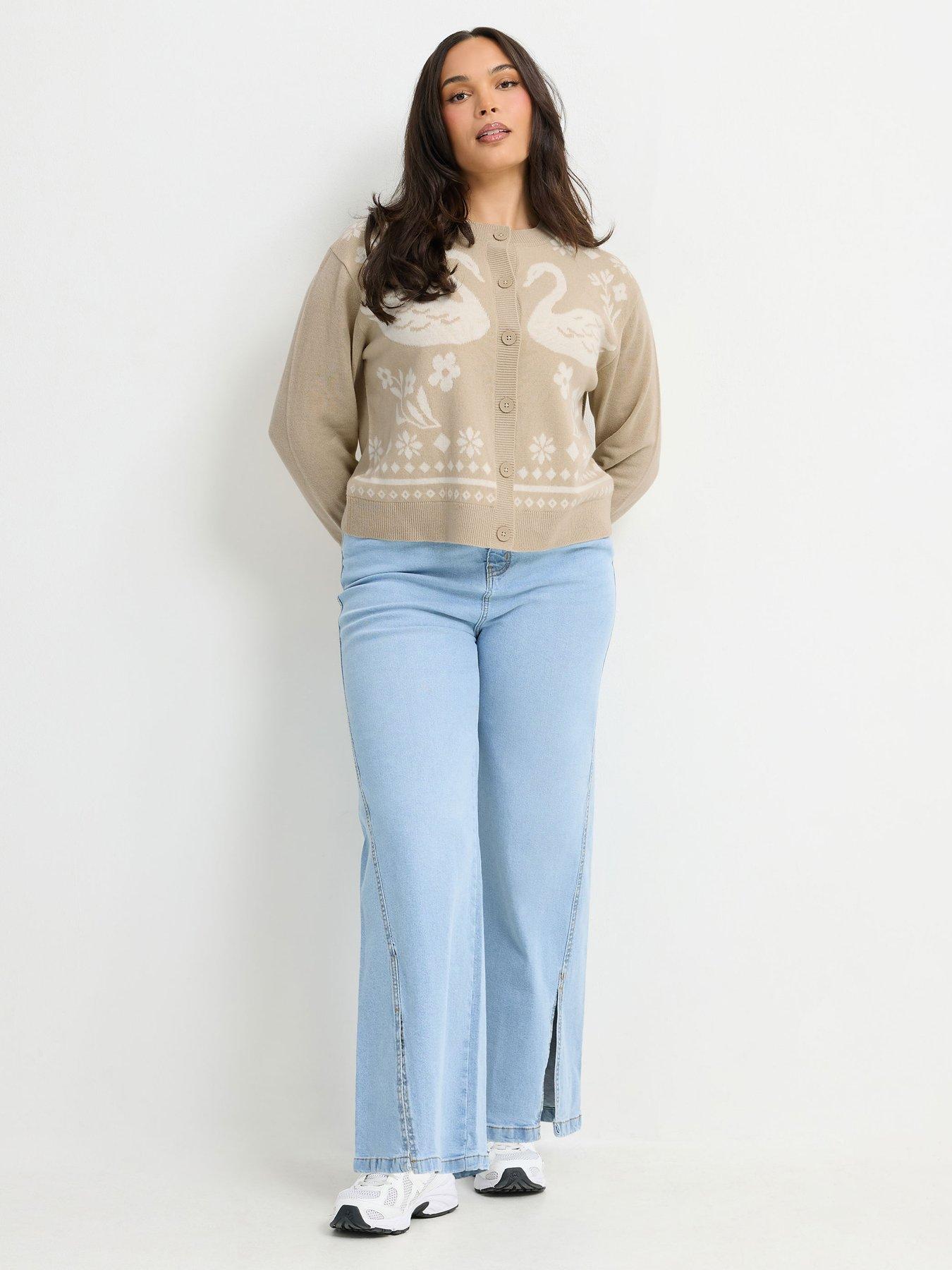 Image 3 of 4 of Yours Curve Round Neck Cardigan