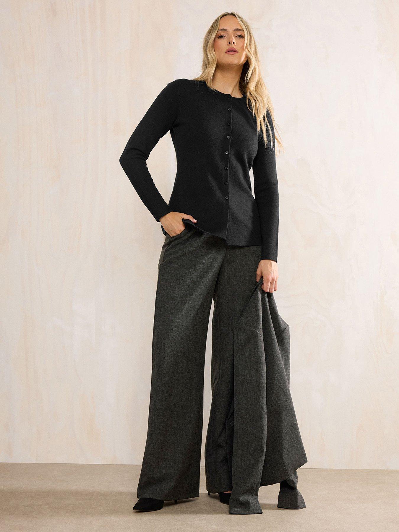 Image 1 of 4 of Yours Tall Peplum Knitted Cardigan
