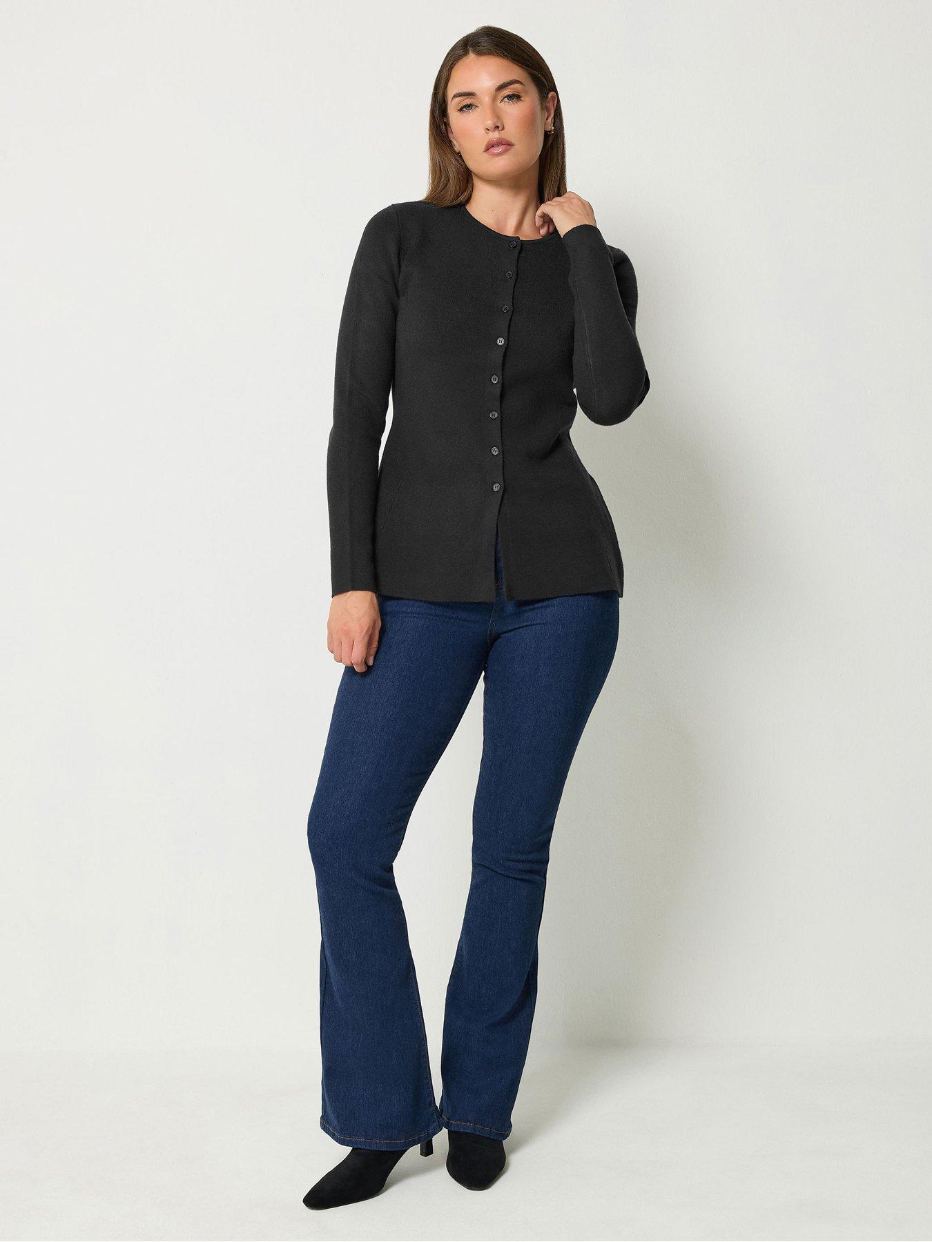 Image 3 of 4 of Yours Tall Peplum Knitted Cardigan