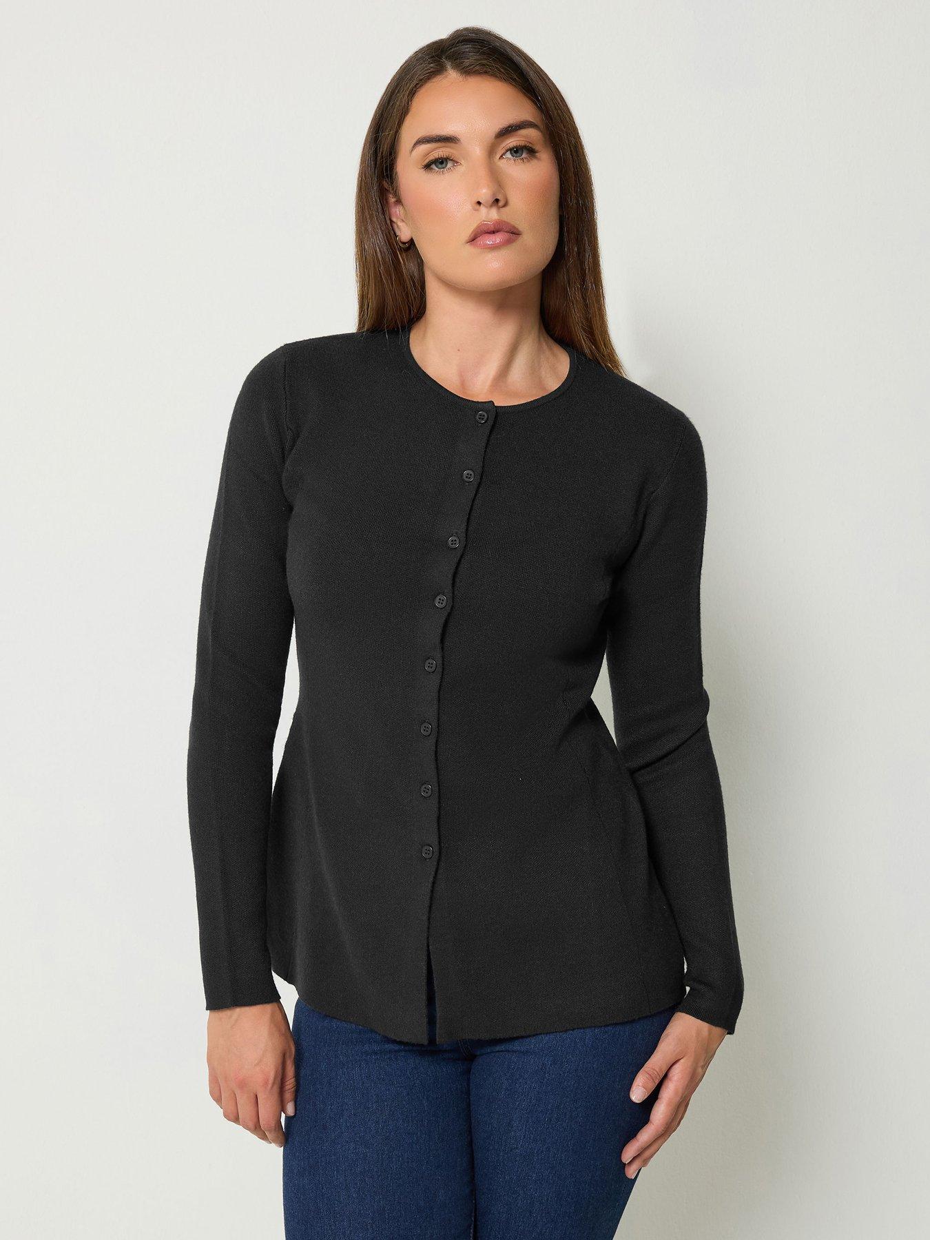 Image 4 of 4 of Yours Tall Peplum Knitted Cardigan