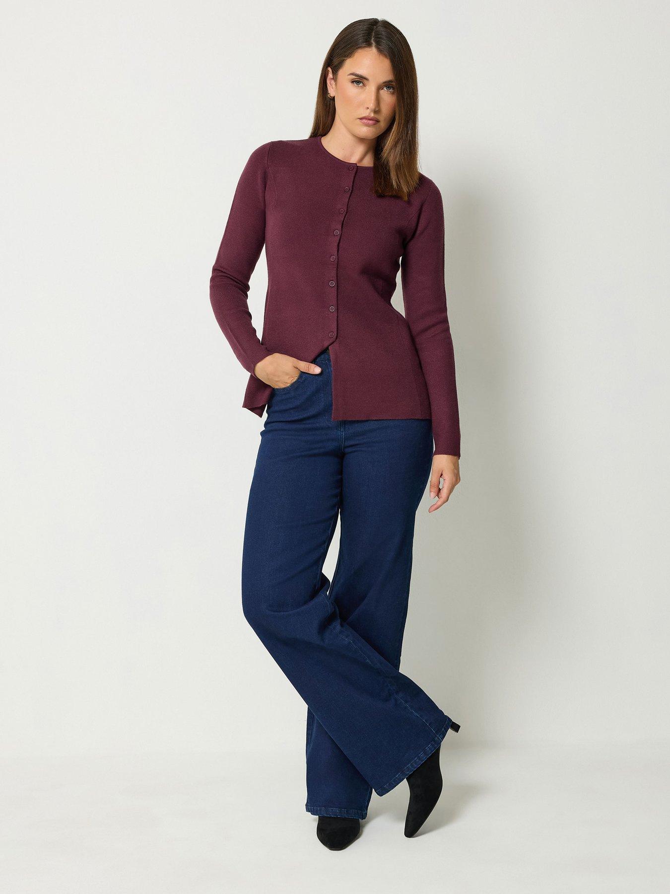 Image 3 of 4 of Yours Tall Peplum Knitted Cardigan